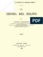 El Idioma Del Delito - Antonio Dellepiane