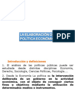 Elaboración de La Política Económica