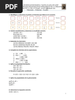 Cuestionario 1quimestre Matematicas 7