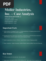 Moller Industries, Inc. - Case Analysis: Submitted by Group 10 (B2B - 1)