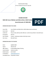 NCM 109 Course Outline For Online Learning