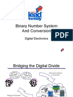 Binary Number System and Conversion: Digital Electronics