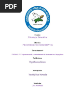 Tarea 4 de Proceso Cognitivo Yaneidy Baez Mercedes