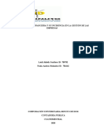 LA AUDITORÍA FINANCIERA Y SU INCIDENCIA EN LA GESTIÓN DE LAS EMPRESAS Trabajo Grupal