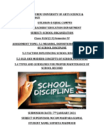 School Discipline and Records.