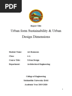 Urban Form Sustainability & Urban Design Dimensions: Report Title