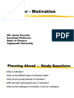 Chapter - Motivation: Md. Imran Hossain Assistant Professor Dept: of Finance Jagannath University