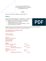 2 Week Activity Predetermined OH Rates and Separating Mixed Costs