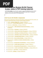 SAP Oil & Gas Module (IS-Oil) Tutorial, Tcodes, Tables & PDF Training Materials