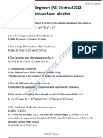 Assistant Engineers (AE) Electrical 2012 Question Paper With Key