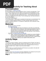 A Simple Activity For Teaching About Procrastination: Step 1