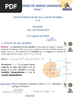 Sesión 10 - U3 - Funciones de Varias Variables Parte I