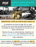 La Inmigración A Principios Del Siglo XX en Argentina.