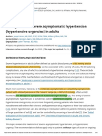 Management of Severe Asymptomatic Hypertension (Hypertensive Urgencies) in Adults - UpToDate