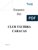 Estatutos Del: Club Táchira Caracas