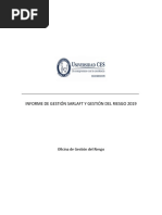 Informe de Gestión SARLAFT 2019 Consejo Superior