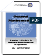 General Mathematics: Self - Learning Module