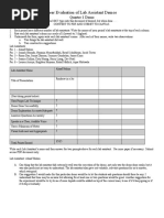 Peer Evaluation of Lab Assistant Demos: Quarter 1 Demo