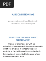 Airconditioning: Various Methods of Handling The Air Supplied To A Condition Space