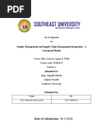 Date of Submission: 30-3-2020: Quality Management and Supply Chain Management Integration-A Conceptual Model