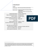 Part One: Programme Specification: 1. Course Record Information