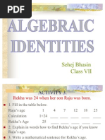 Algebraic Identities