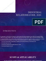 Industrial Relations Code, 2020