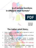 The Study of Various Functions in Different Retail Formats