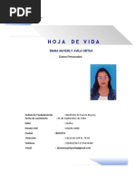 Hoja de Vida: Diana Mayerly Avila Ortua