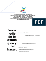 Desarrollo de Lo Axiológico y Del Hacer.