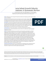 Preterm Infant Growth Velocity Calculations - A Systematic Review