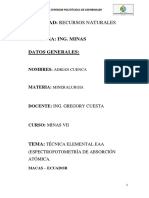 Espectrometría de Absorción Atómica