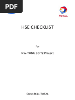 HSE Checklist Small Boats