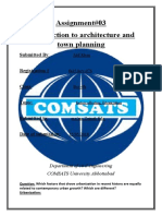 Assignment#03 Introduction To Architecture and Town Planning