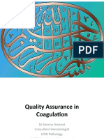 Quality Assurance in Coagulation