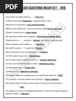 Memory Based Questions Mcaer Cet - 2015