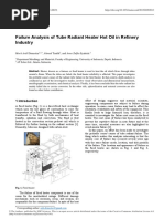 Failure Analysis of Tube Radiant Heater Hot Oil in Refinery Industry