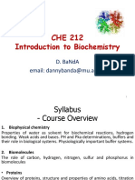 Biophysical Chemistry Lecture 1 CHE 212