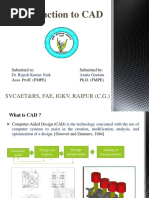 Introduction To CAD: Svcaet&Rs, Fae, Igkv, Raipur (C.G.)