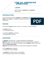 Apporter Vs Emporter Worksheet