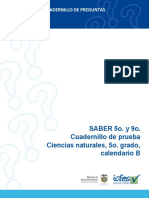 Prueba de Ciencias Naturales Grado 5 Calendario B 2009