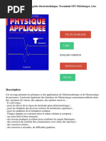 Physique Appliquée Au Génie Électrotechnique. Terminale STI Télécharger, Lire PDF