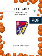 Plan de Estudio Deporte 1er Año 1er Corte 2do Lapso