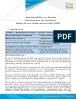 Syllabus Del Curso Patología General