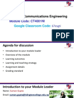 Module Code: CT4001NI: Module Name: Communications Engineering