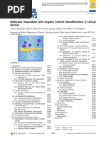 Molecular Separation With Organic Solvent Nano Filtration: A Critical Review