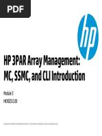 HP 3PAR Array Management: MC, SSMC, and CLI Introduction: HK902S E.00