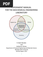 Experiment Manual For The Biochemical Engineering Laboratory