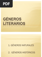 GÉNEROS LITERARIOS - Esquema