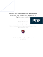 CHATZIIOANNOU, V. - Forward and Inverse Modelling of Single-Reed Woodwind Instruments With Application To Digital Sound Synthesis